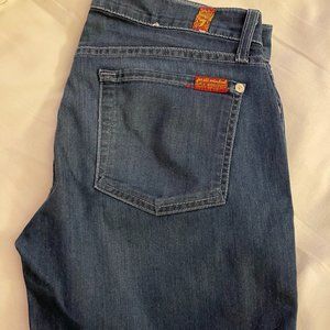 7 for All Mankind skinny jeans, dark wash, size 29